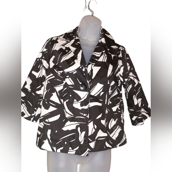 TAKE 50% OFF TWEEDS black and white blazer Preppy Patchwork Clueless (#956) - Picture 1 of 6